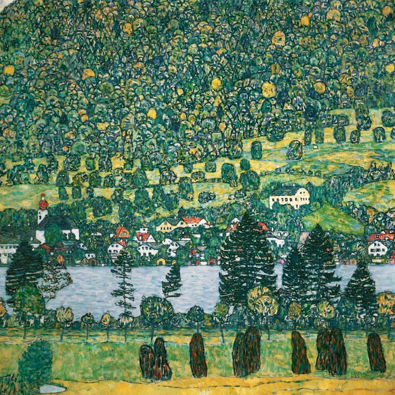 Waldabhang in Unterach am Attersee van Gustav Klimt