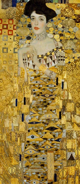 Portret van Adele-Bloch-Bauer (Detail) van Gustav Klimt