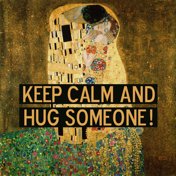 De kus met woorden van Gustav Klimt