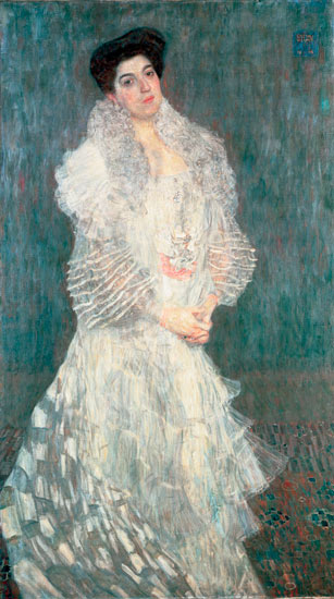 Portrait of Hermine Gallia (1870-1936) van Gustav Klimt