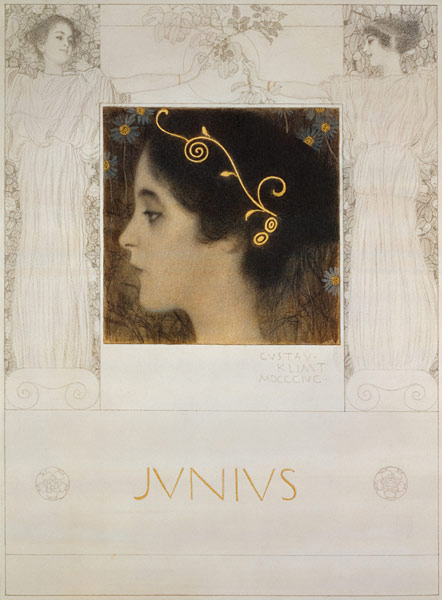 Meestertekening voor de allegorie Junius van Gustav Klimt
