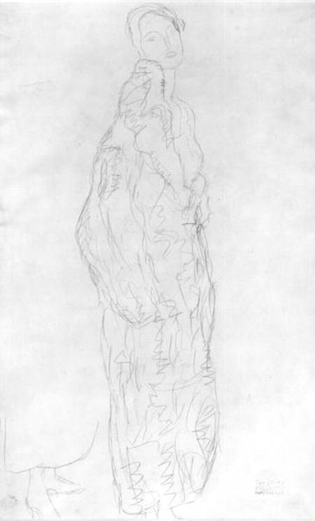 Robed Standing Lady van Gustav Klimt