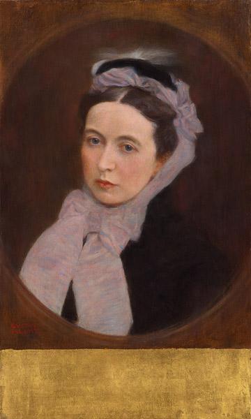 Portrait of a Lady with purple scarf
