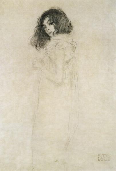 Portret van een jonge vrouw  - Gustav Klimt