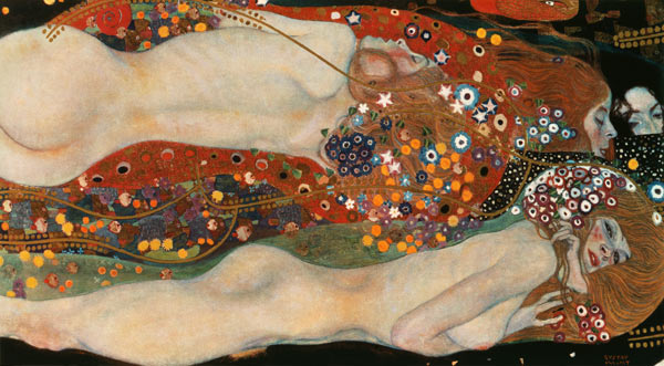 Waterslangen II van Gustav Klimt
