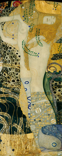Wasserschlangen l van Gustav Klimt