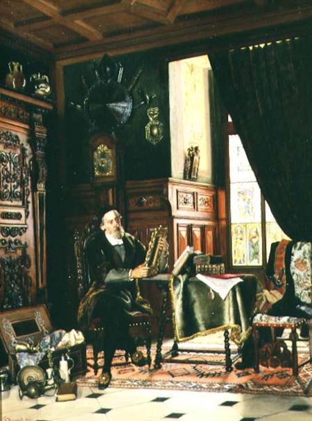 The Collector of Antiques van Gustav Koppel