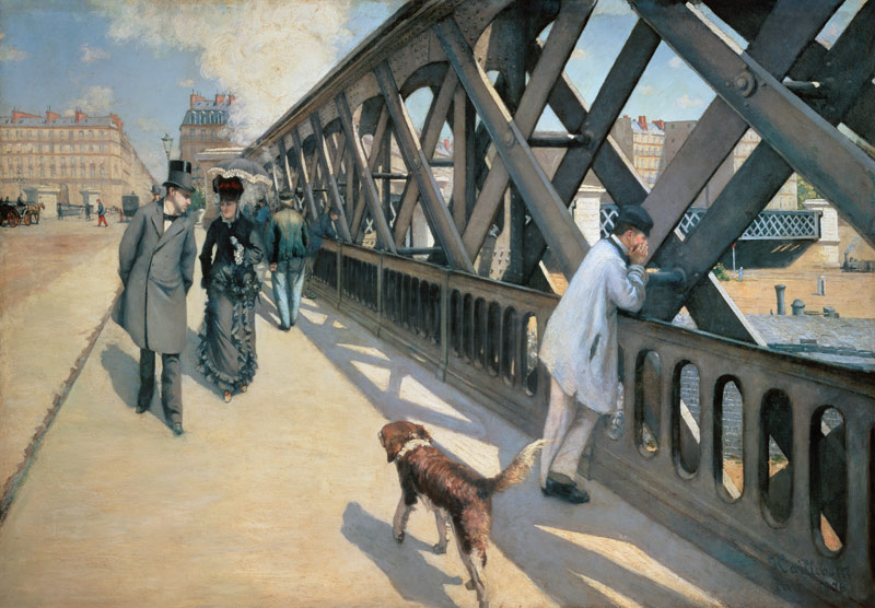 Auf der Europabrücke van Gustave Caillebotte