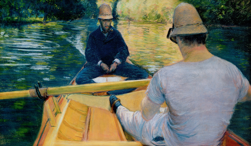 Boaters on the Yerres van Gustave Caillebotte