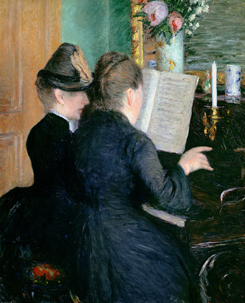 The piano lesson. van Gustave Caillebotte