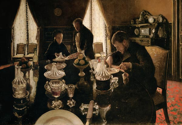 Dinner van Gustave Caillebotte