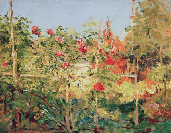 Garten in Trouville van Gustave Caillebotte