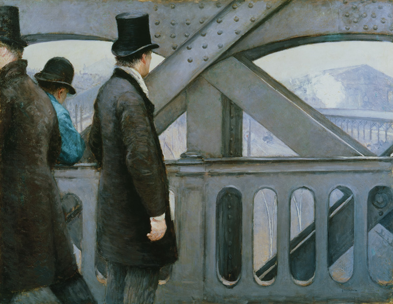 Le Pont de l'Europe van Gustave Caillebotte