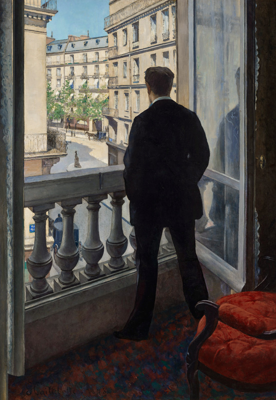 Mann am Fenster. 1875 van Gustave Caillebotte