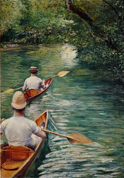 Canoes , Caillebotte van Gustave Caillebotte