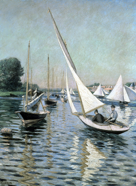 Regatta at Argenteuil van Gustave Caillebotte