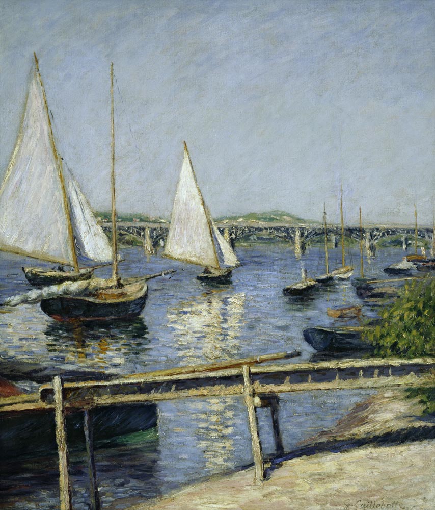 Sailing Boats at Argenteuil van Gustave Caillebotte