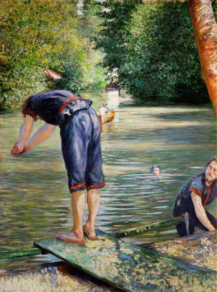 Bathers on the Banks of the Yerres van Gustave Caillebotte