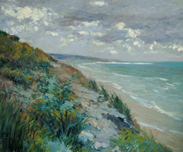 Cliffs the sea at Trouville van Gustave Caillebotte