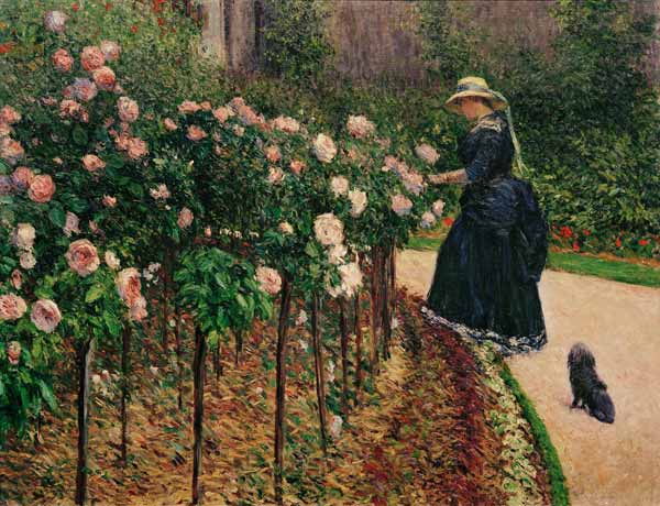 Roses in the Garden at Petit Gennevilliers van Gustave Caillebotte
