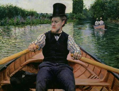 Rower in a Top Hat van Gustave Caillebotte