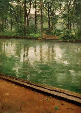 Yerres in the Rain - Gustave Caillebotte