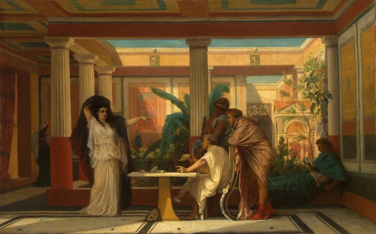 Theatrical Rehearsal in the House of an Ancient Rome Poet van Gustave Clarence Rodolphe Boulanger