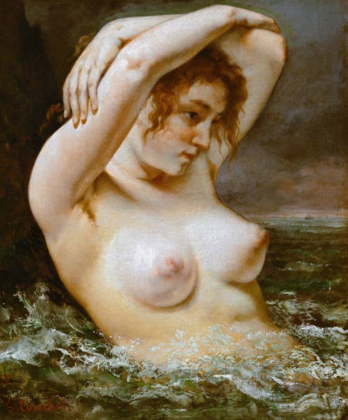 Naakte vrouw in bad - Gustave Courbet van Gustave Courbet