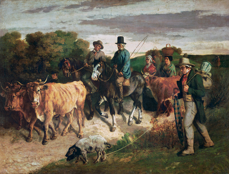 Paysans de Flagey van Gustave Courbet