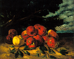Apfelstilleben van Gustave Courbet