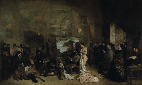 Courbet / L Atelier / 1855 van Gustave Courbet