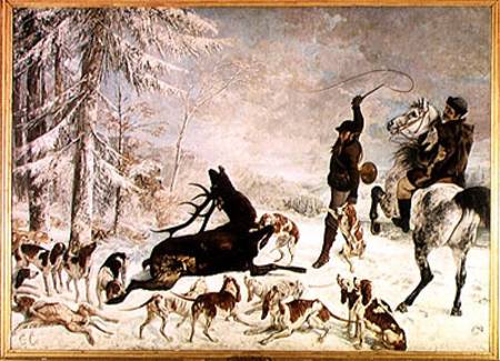 The Death of the Deer van Gustave Courbet