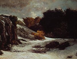 Herbstschnee van Gustave Courbet
