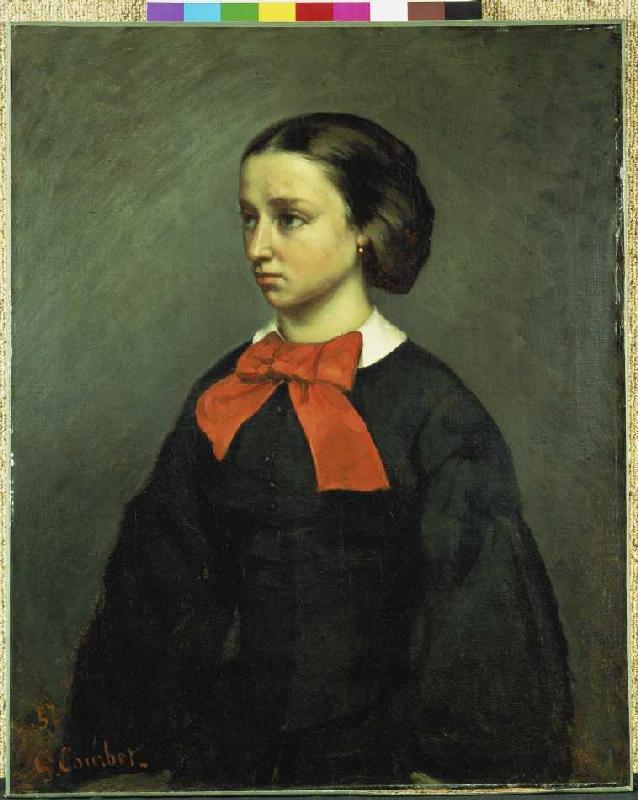 Portrait der Mademoiselle Jacquet. van Gustave Courbet