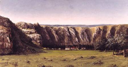 Rocky landscape near Flagey van Gustave Courbet