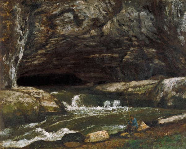 The Source of the Loue or La Grotte Sarrazine van Gustave Courbet