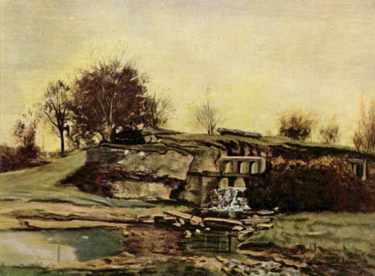 Der Steinbruch von Optevoz van Gustave Courbet