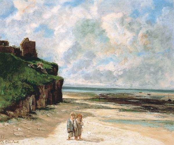 The Beach at Saint-Aubin-sur-Mer van Gustave Courbet