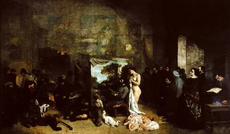 The Studio of the Painter, a Real Allegory van Gustave Courbet