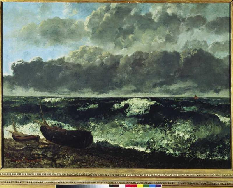 Stürmische See (oder Die Welle) van Gustave Courbet