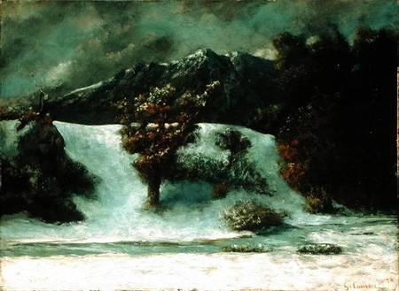 Winter Landscape With The Dents Du Midi van Gustave Courbet