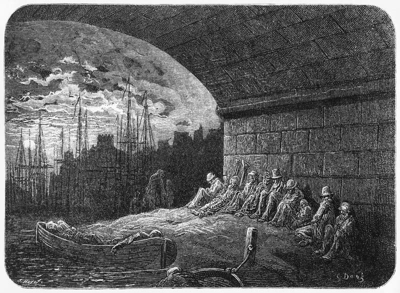 Under the Arches, illustration from ''London, A Pilgrimage'' van Gustave Doré