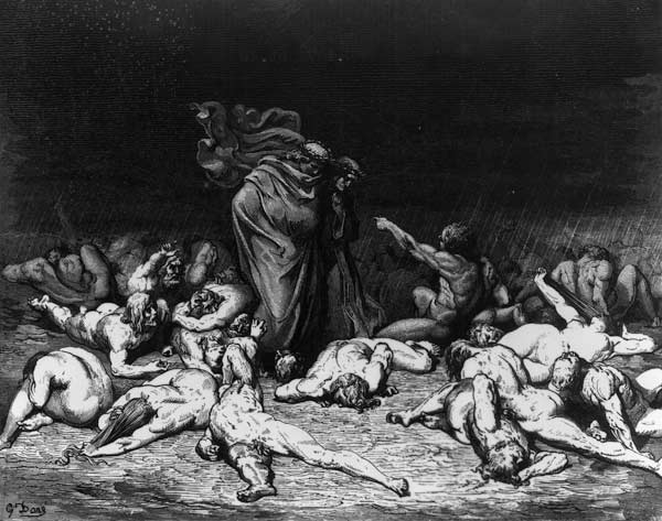 Dante and Virgil in Hell, illustration from ''The Divine Comedy'' van Gustave Doré