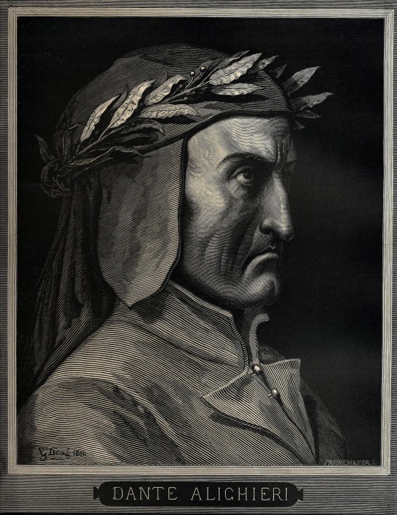 Dante Alighieri (1265-1321) van Gustave Doré