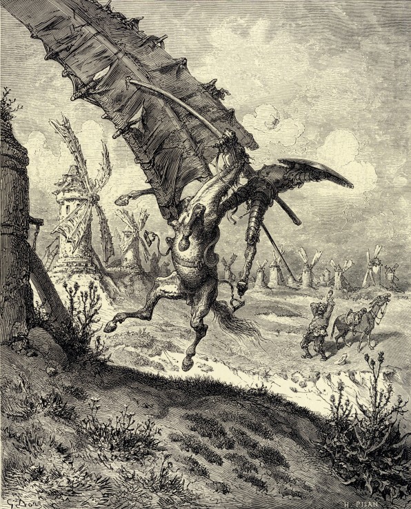 Illustration to the book "Don Quixote de la Mancha" by M. de Cervantes van Gustave Doré