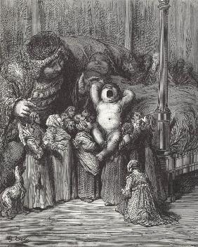 Illustration to the book "Gargantua and Pantagruel" by Rabelais