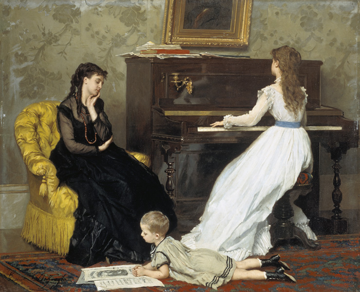 Musikstunde van Gustave Léonhard de Jonghe