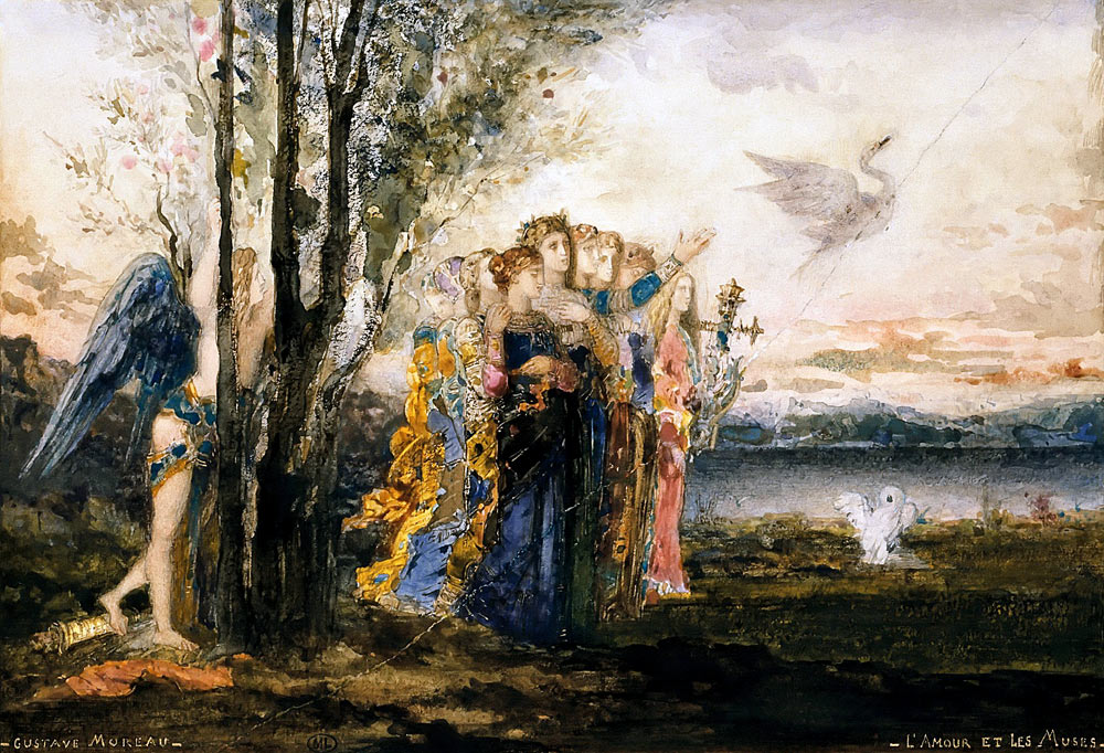 Cupid and the Muses van Gustave Moreau