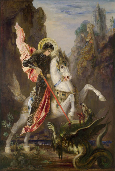 Saint George and the Dragon van Gustave Moreau