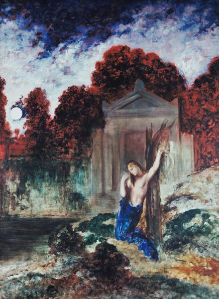 Orpheus am Grabe Eurydikes. van Gustave Moreau